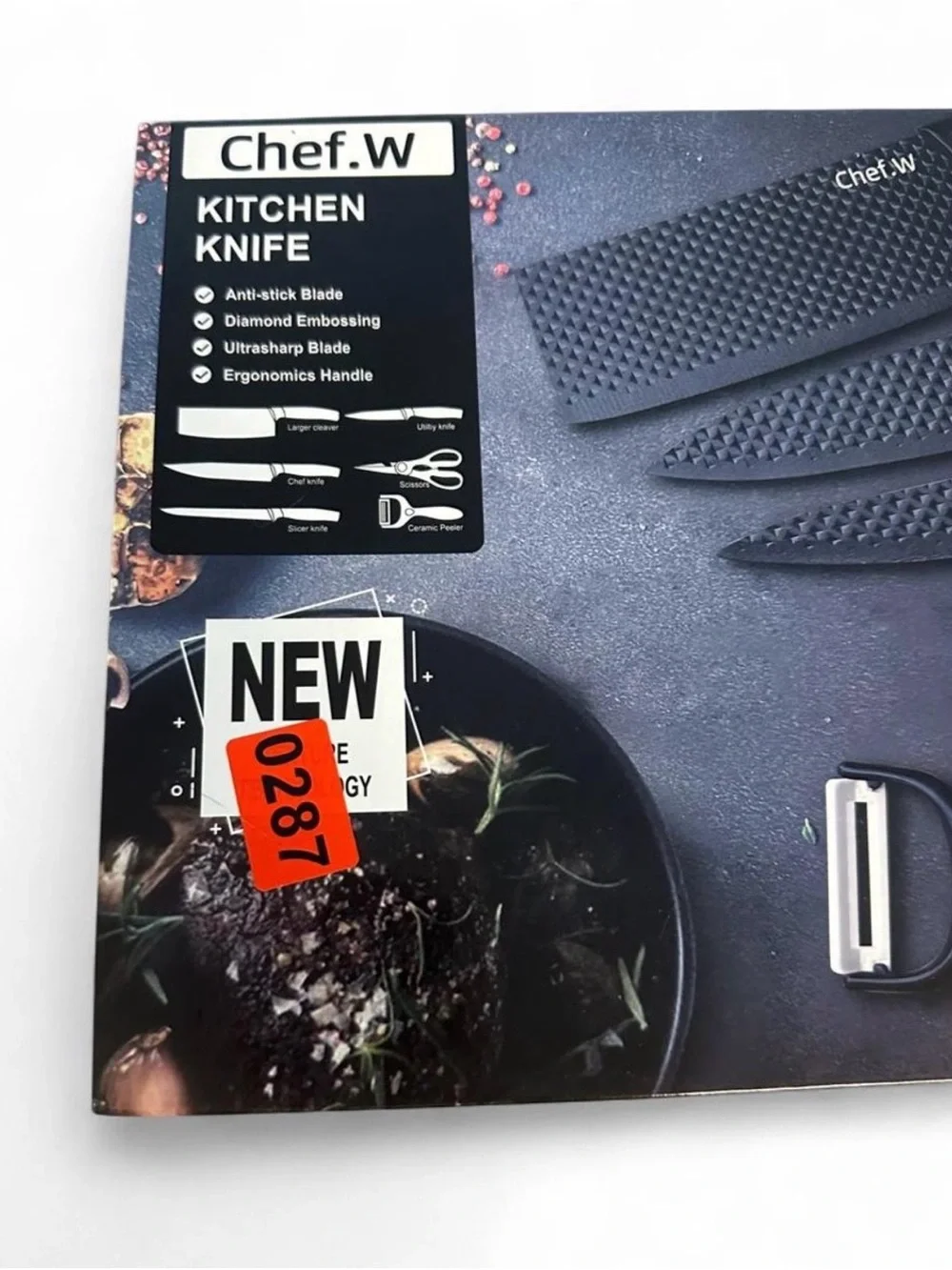 Chef W brand new 6-piece kitchen knife set. New in box.